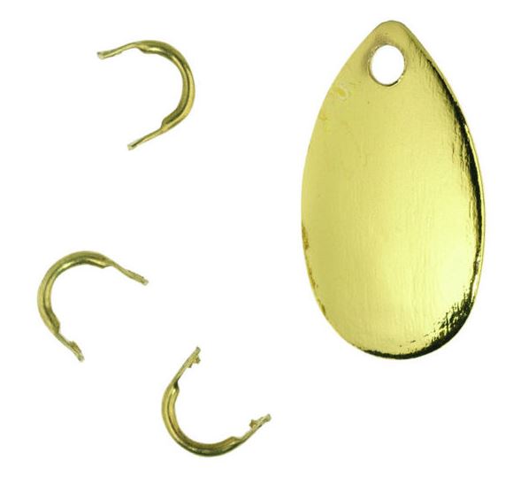 Artikelbild für Spinnerblatt mit Ösen gold 25x15mm 5Stck. SB im Baltic Kölln Onlineshop