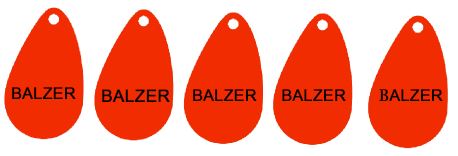 Artikelbild für Buttlöffel m.Ösen fluo rot 3,2cm im Baltic Kölln Onlineshop