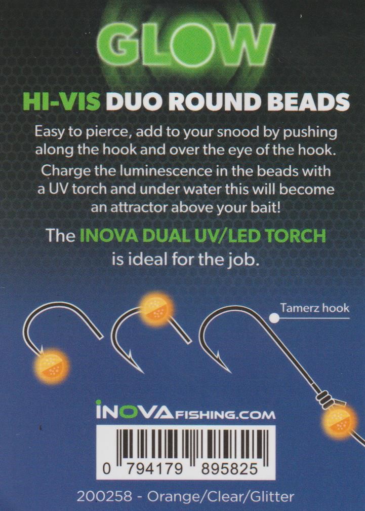 Artikelbild für HiVis Duo Round Soft Beads Glow Orange/Glitter  20*8 mm / 25*6 mm im Baltic Kölln Onlineshop