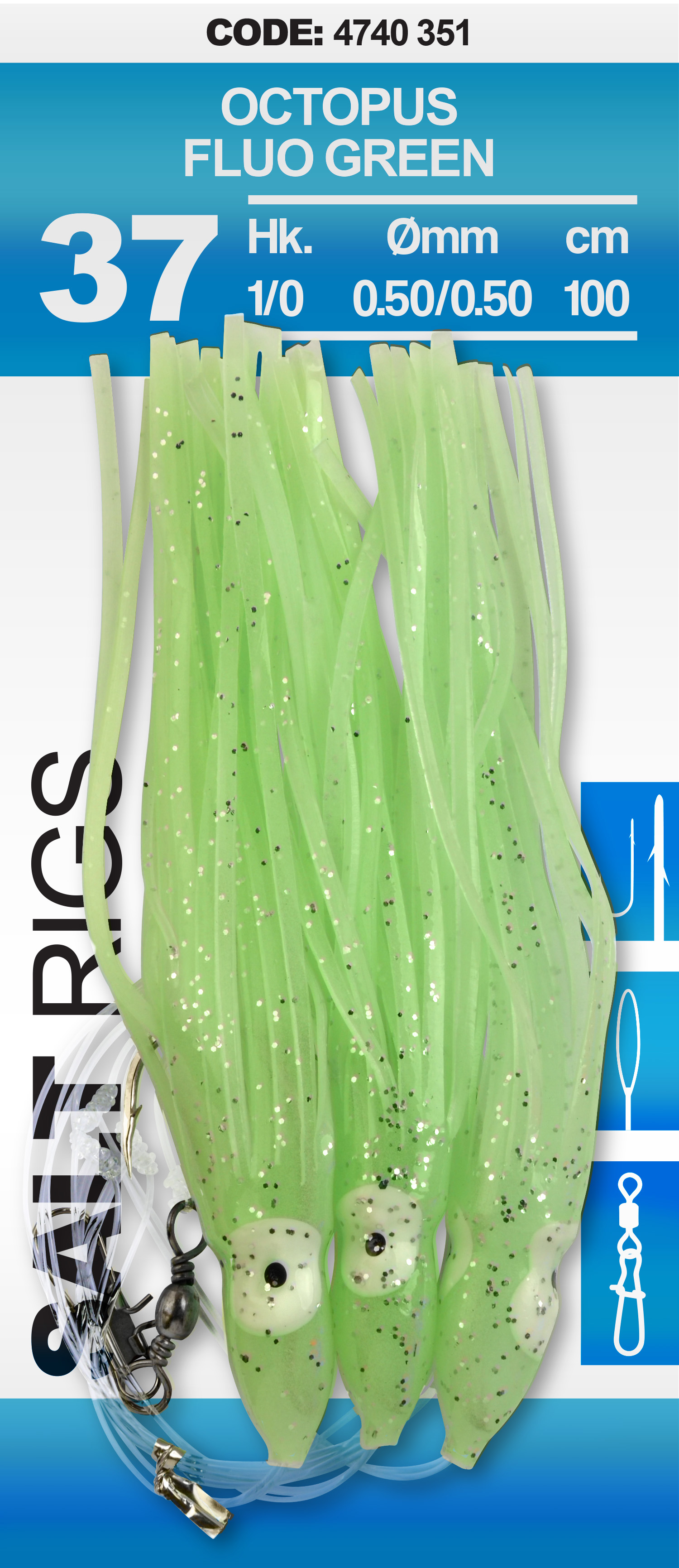 Artikelbild für Octopus Rig Fluo Green im Baltic Kölln Onlineshop