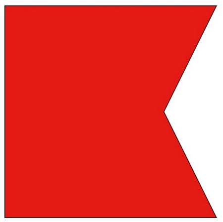 Artikelbild für Signal-Flagge Nylon BRAVO im Baltic Kölln Onlineshop