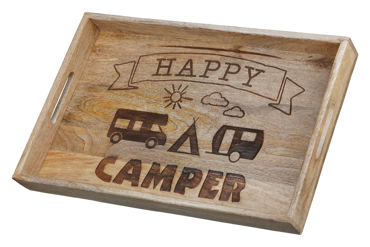 Artikelbild für Deko Tablett Camping Holz im Baltic Kölln Onlineshop