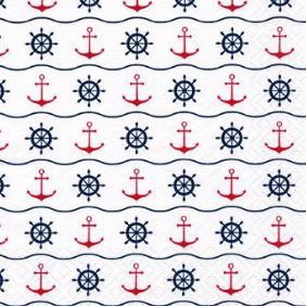 Artikelbild für Servietten 33cm DESIGN Anker-Steuerrad-Wellen im Baltic Kölln Onlineshop