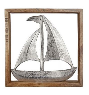 Artikelbild für Holz Rahmen Segelschiff silber im Baltic Kölln Onlineshop