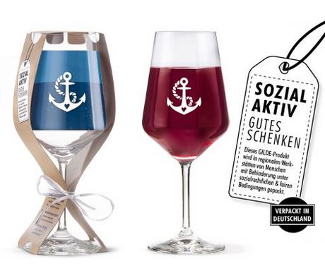 Artikelbild für Weinglas Anker mit Banderole Zum Wohl 22,3 cm im Baltic Kölln Onlineshop