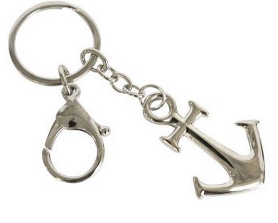 Artikelbild für Schlüsselanhänger Anker silber m. Karabinerhaken im Baltic Kölln Onlineshop