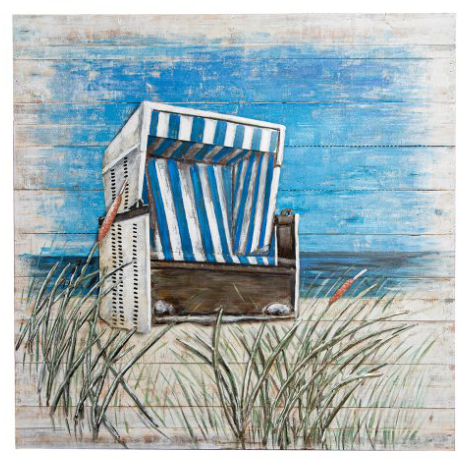 Artikelbild für Bild Strandresidenz Holz blau L8xB100xH100cm im Baltic Kölln Onlineshop