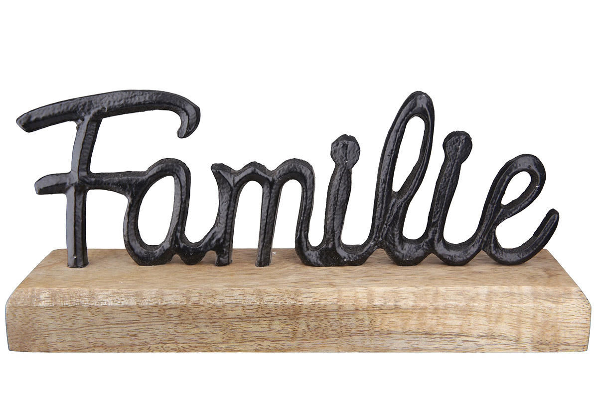 Artikelbild für Alu Schriftzug Familie schwarz im Baltic Kölln Onlineshop