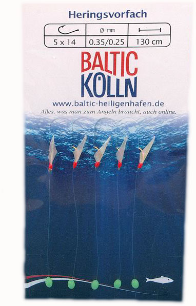 Artikelbild für Heringsvorfach 5 Goldhaken, Hakengrösse 14, Länge 150cm im Baltic Kölln Onlineshop