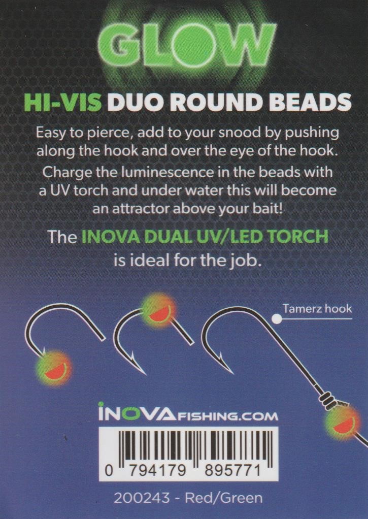 Artikelbild für HiVis Duo Round Soft Beads Glow Red/Green,    20*8 mm / 25*6 mm im Baltic Kölln Onlineshop