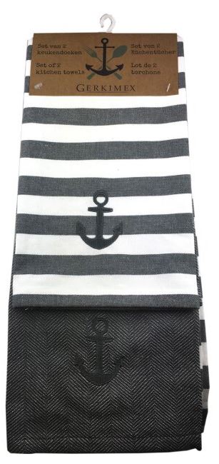 Artikelbild für Geschirrtücher 2er Set grau im Baltic Kölln Onlineshop