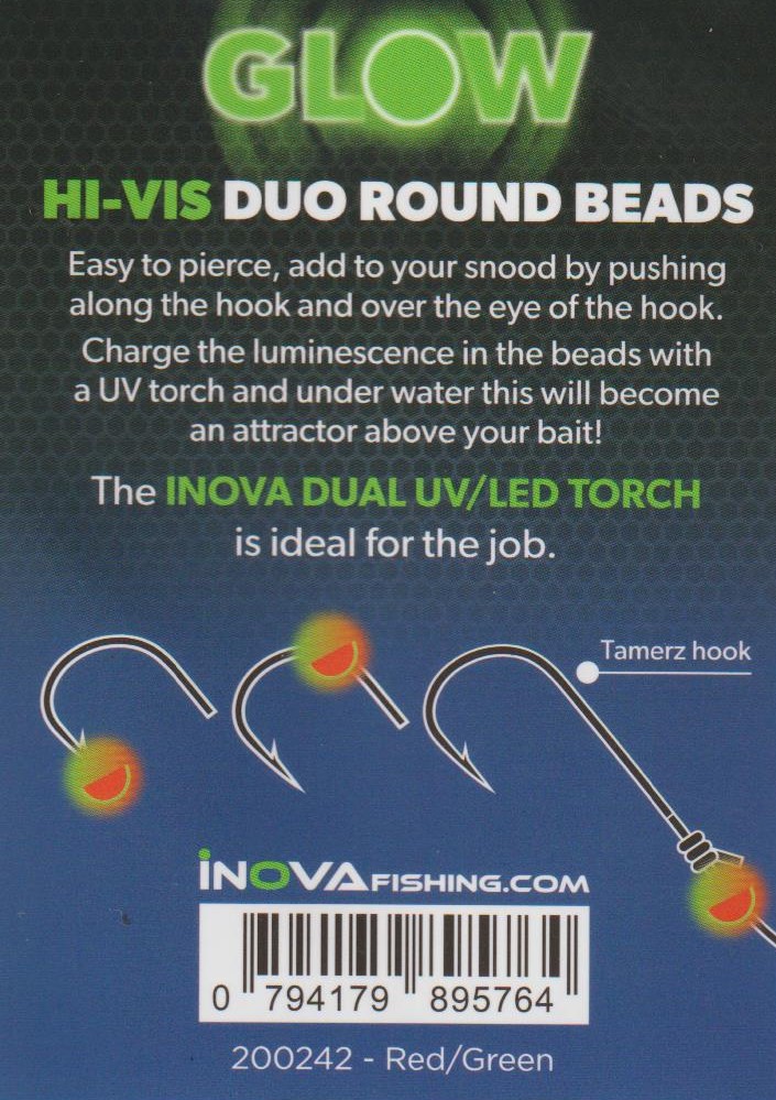 Artikelbild für HiVis Duo Round Soft Beads Glow Red/Green,    20*8 mm / 25*6 mm im Baltic Kölln Onlineshop