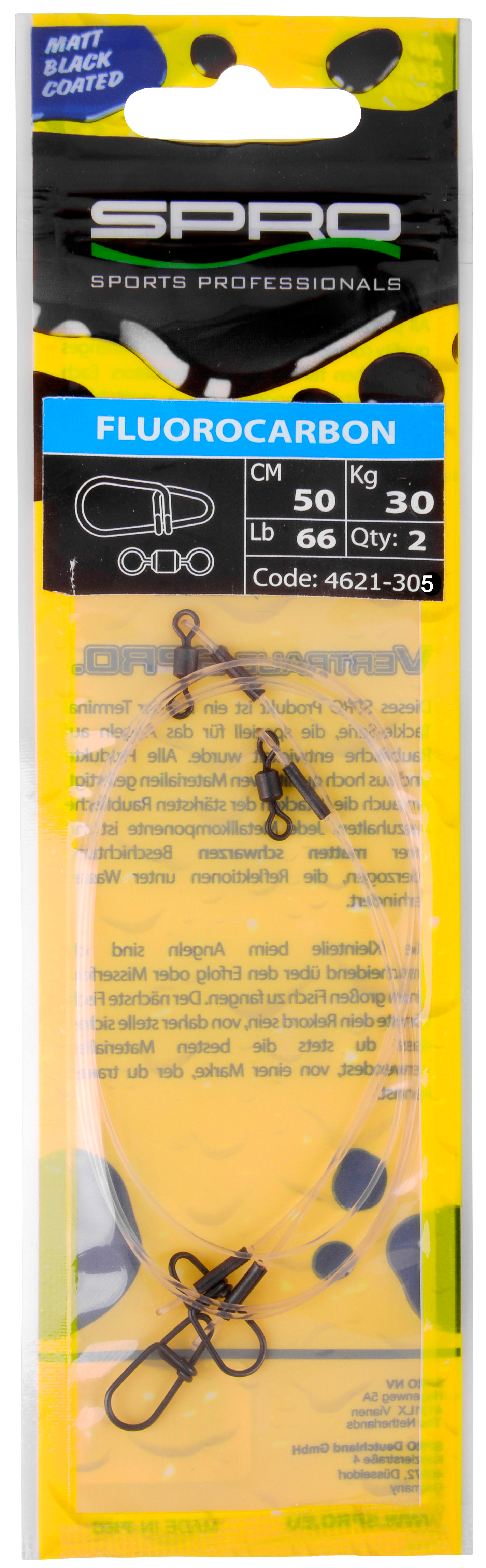 Artikelbild für Fluorocarbonvorfach 30cm 30kg 2Stck. SB im Baltic Kölln Onlineshop