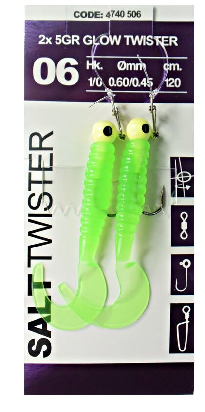 Artikelbild für Spro Salt Twister 2x5gr.Glow im Baltic Kölln Onlineshop