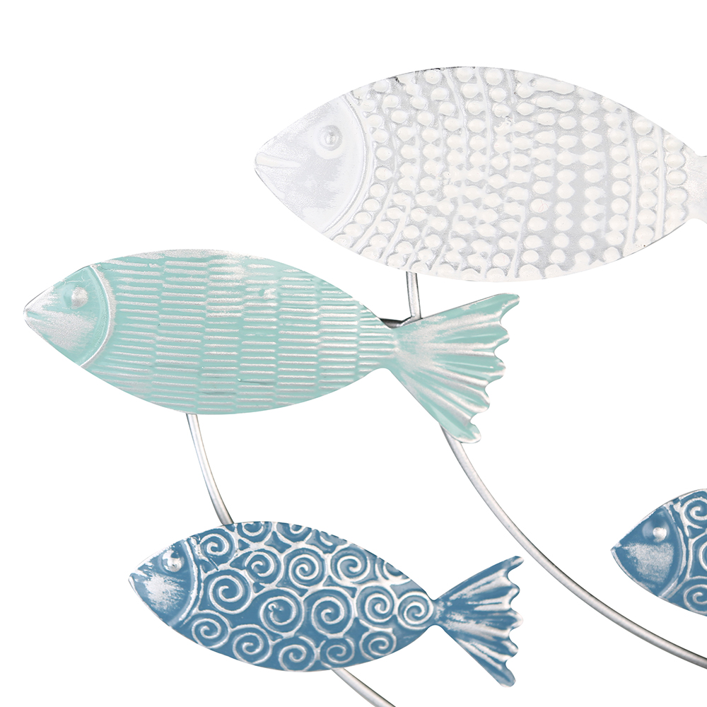 Artikelbild für Deko Fisch Metall mit Sockel blau,türkis,weiss im Baltic Kölln Onlineshop