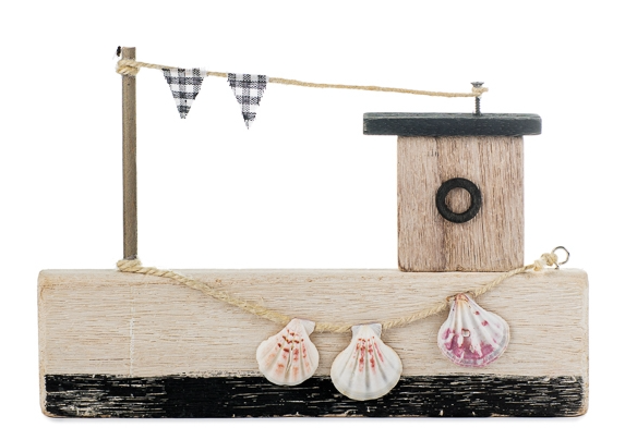 Artikelbild für Boot mit Muscheln 29x17 cm im Baltic Kölln Onlineshop