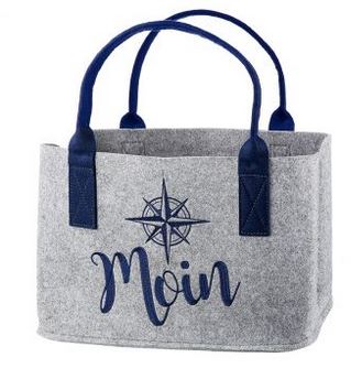 Artikelbild für Tasche aus Filz Moin hellgrau 40x26x26 cm im Baltic Kölln Onlineshop