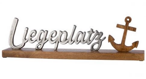 Artikelbild für Alu Schriftzug Liegeplatz mit Anker im Baltic Kölln Onlineshop