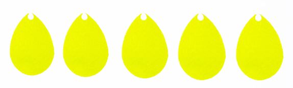 Artikelbild für Spinnerblatt fluo gelb 11x19mm 6Stck. SB im Baltic Kölln Onlineshop