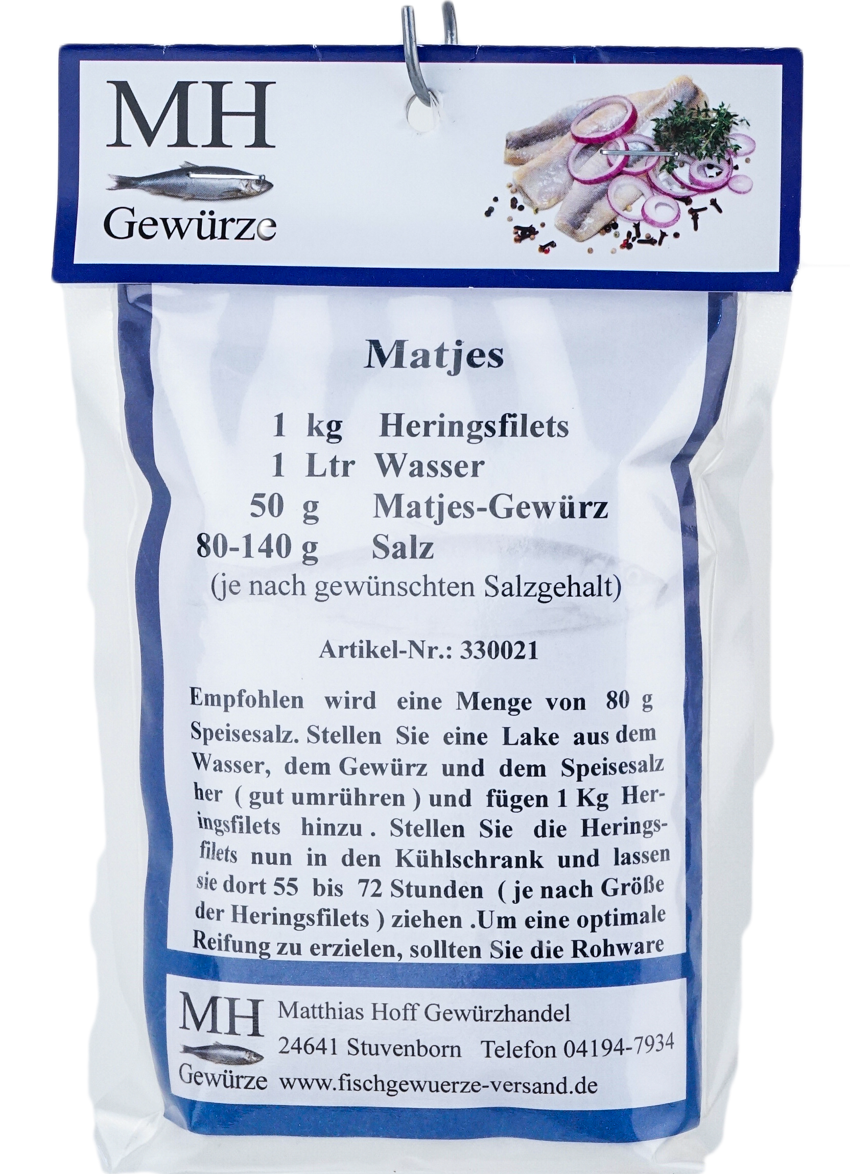 Artikelbild für Matjes Gewürz 250 g im Baltic Kölln Onlineshop