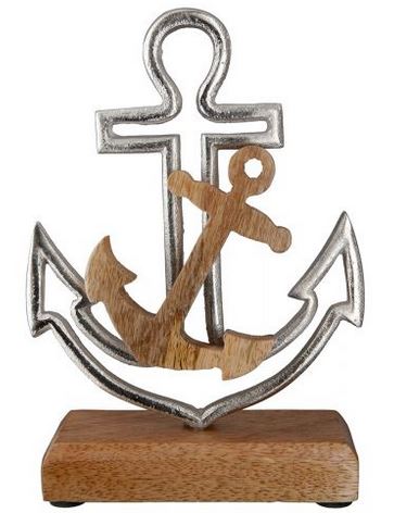 Artikelbild für Alu Anker Mango Holz silber im Baltic Kölln Onlineshop