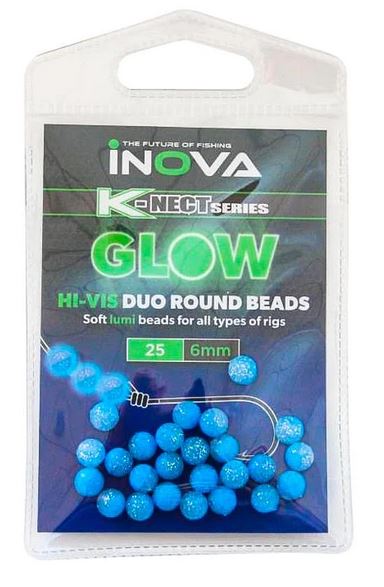 Artikelbild für HiVis Duo Round Soft Beads Glow Blue/Glitter  20*8 mm / 25*6 mm im Baltic Kölln Onlineshop
