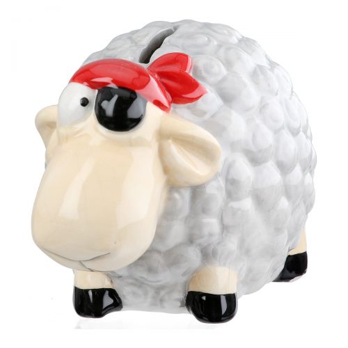 Artikelbild für Spardose Schaf Keramik 8,5x13,5x9 cm im Baltic Kölln Onlineshop