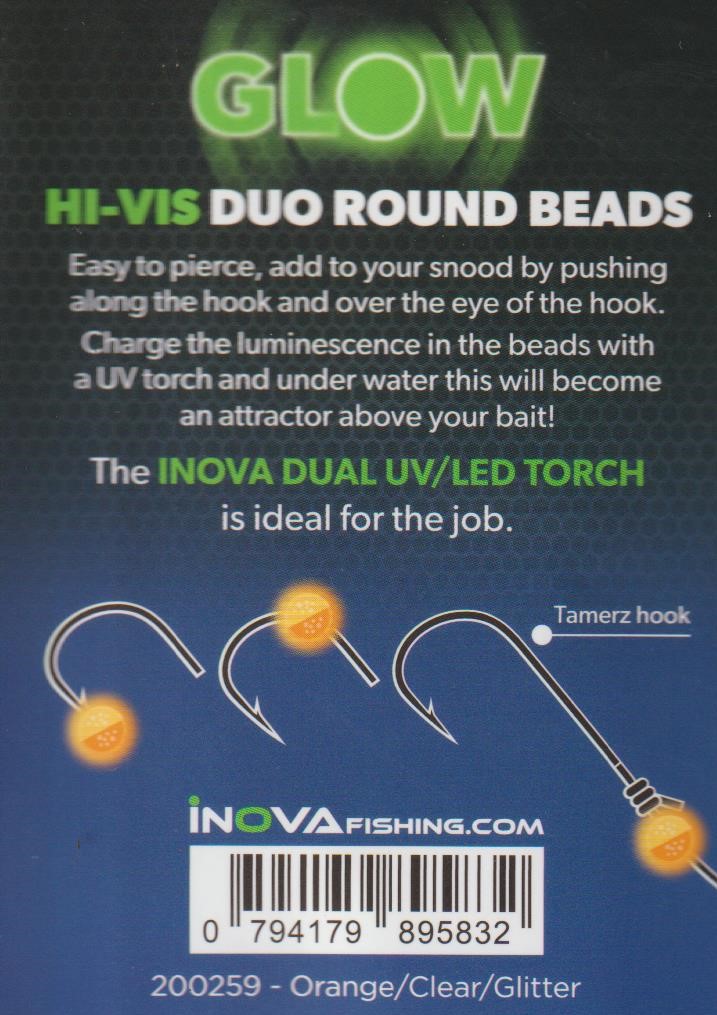 Artikelbild für HiVis Duo Round Soft Beads Glow Orange/Glitter  20*8 mm / 25*6 mm im Baltic Kölln Onlineshop